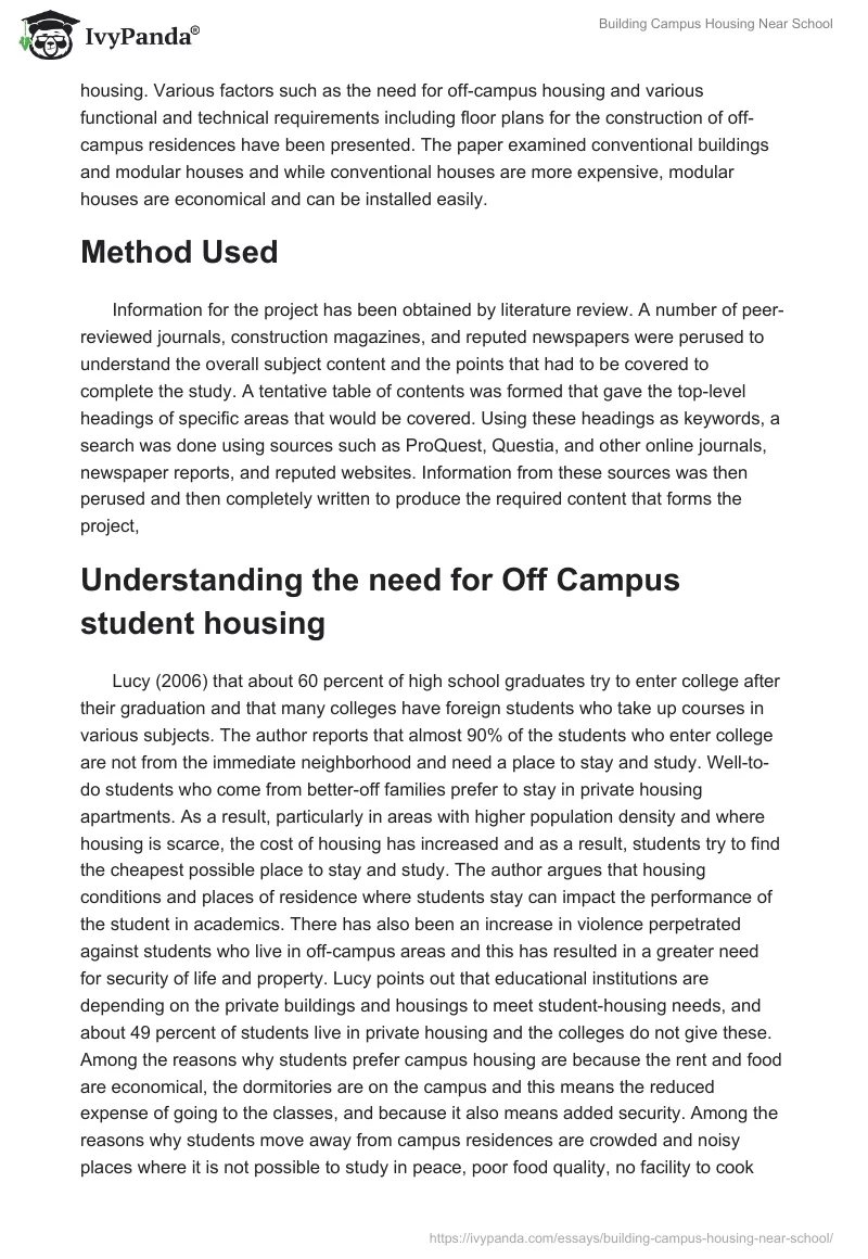 Building Campus Housing Near School. Page 2