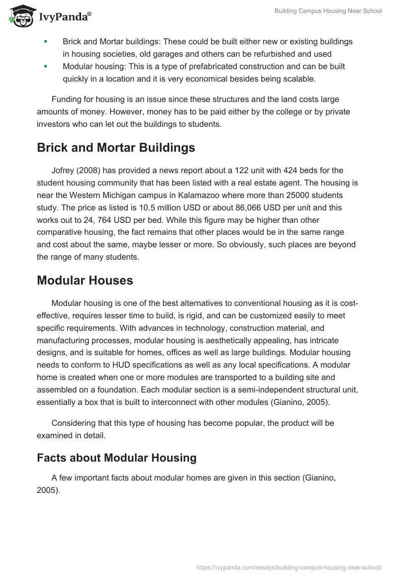 Building Campus Housing Near School. Page 5