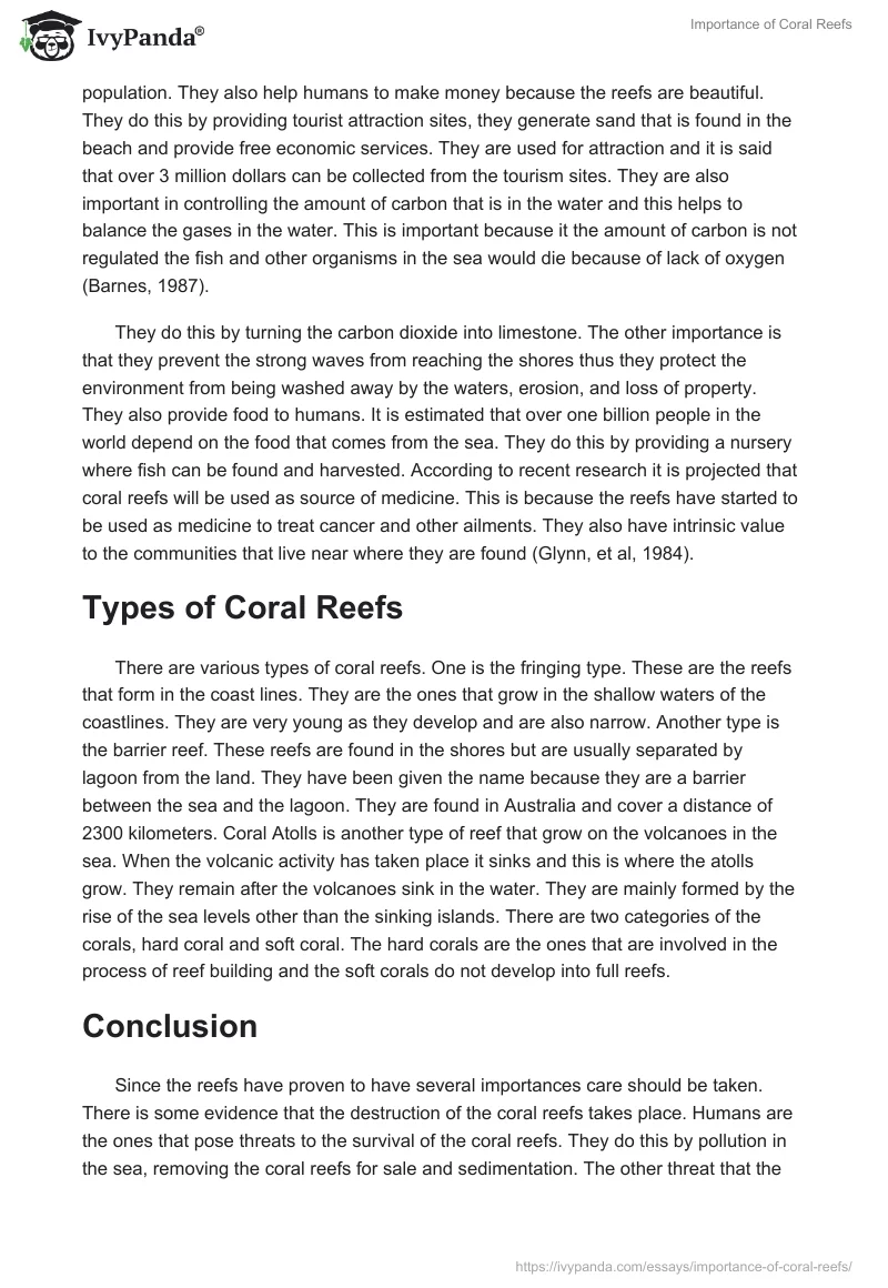 Importance of Coral Reefs. Page 3