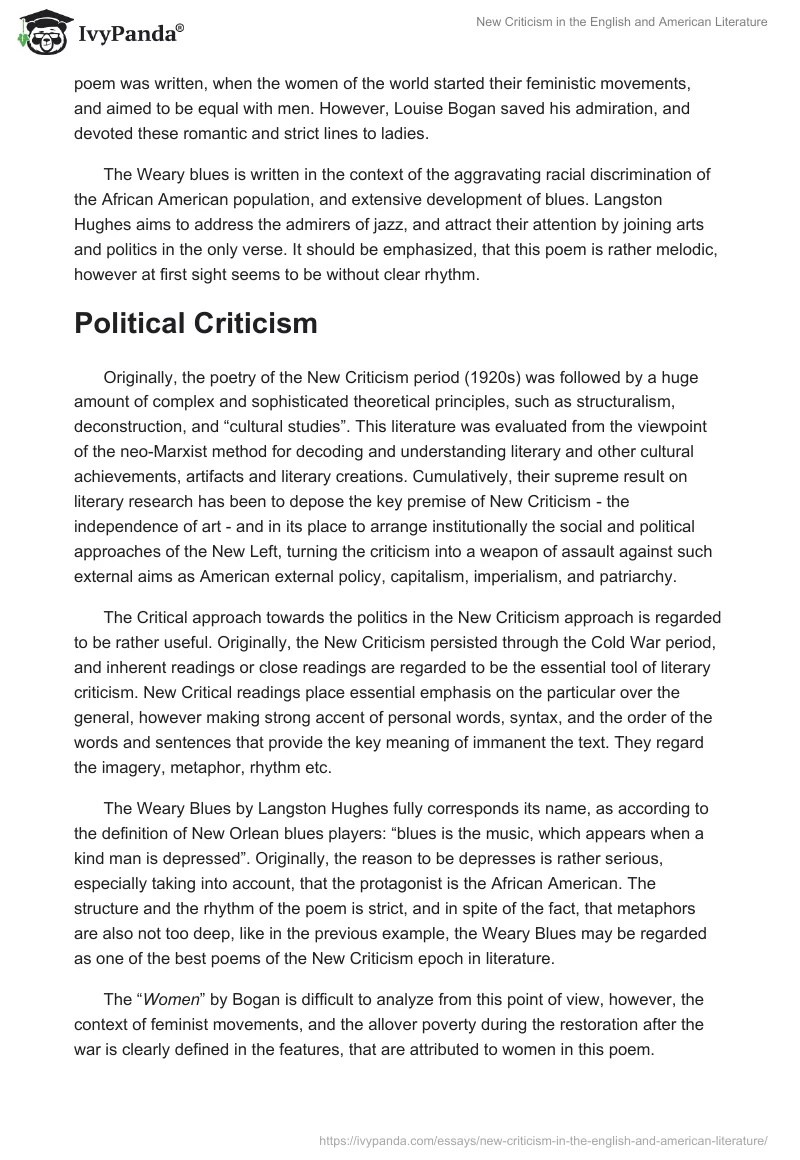 New Criticism in the English and American Literature. Page 2