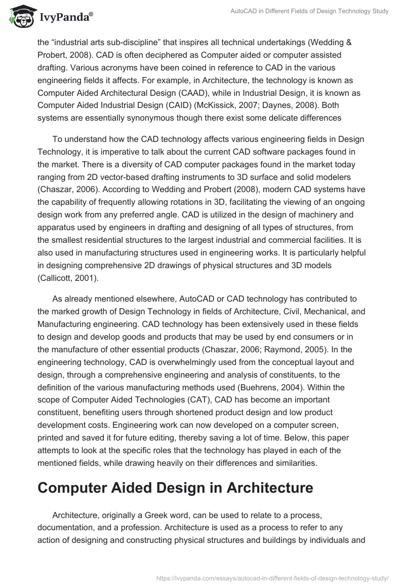 AutoCAD in Different Fields of Design Technology Study. Page 2