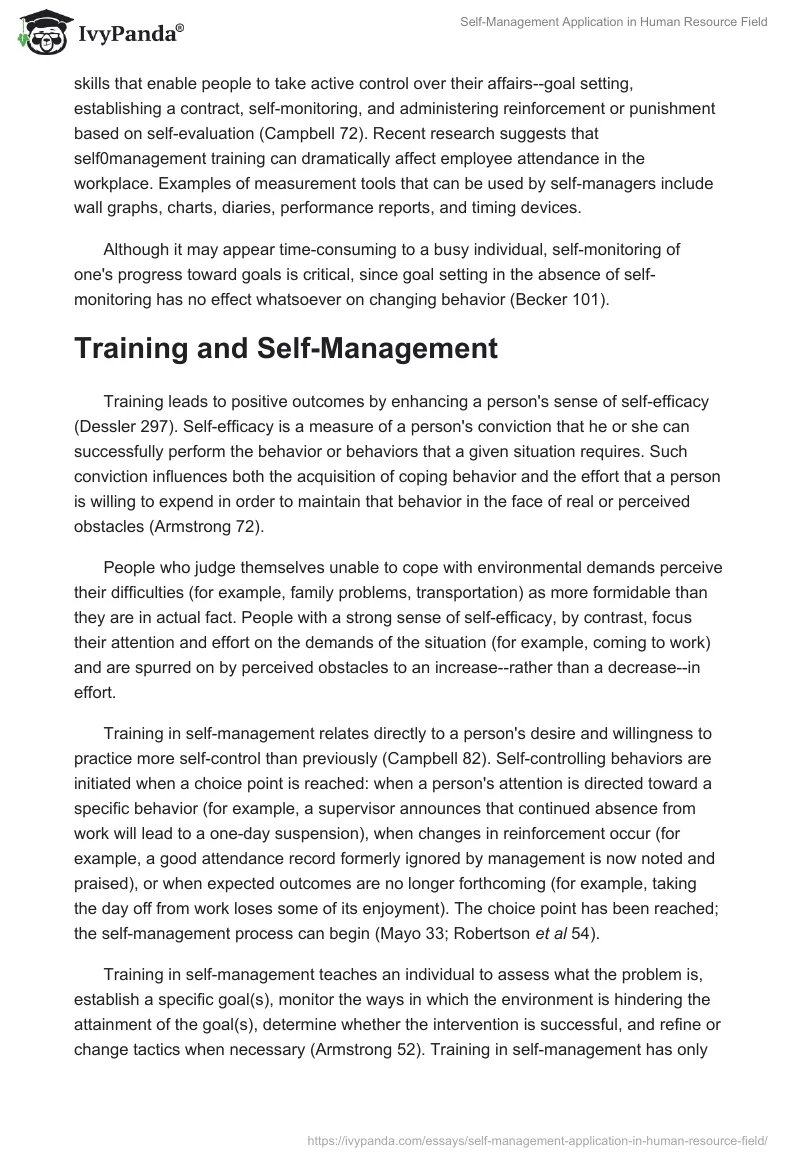 Self-Management Application in Human Resource Field. Page 3