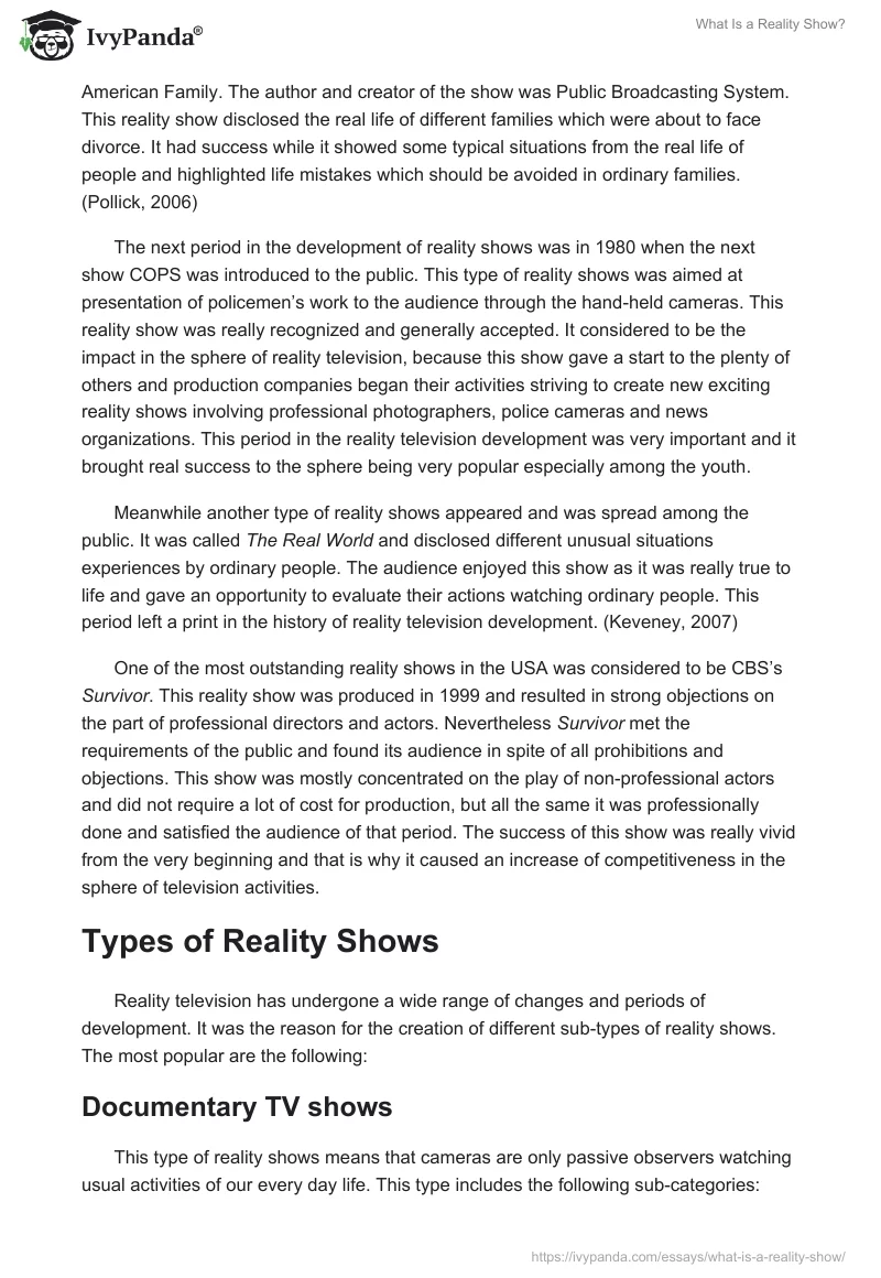 What Is a Reality Show?. Page 2