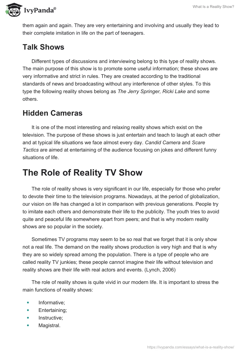 What Is a Reality Show?. Page 4