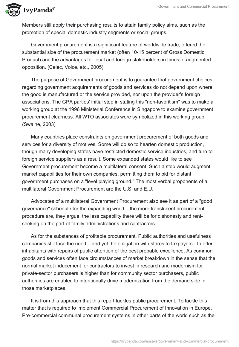 Government and Commercial Procurement. Page 2