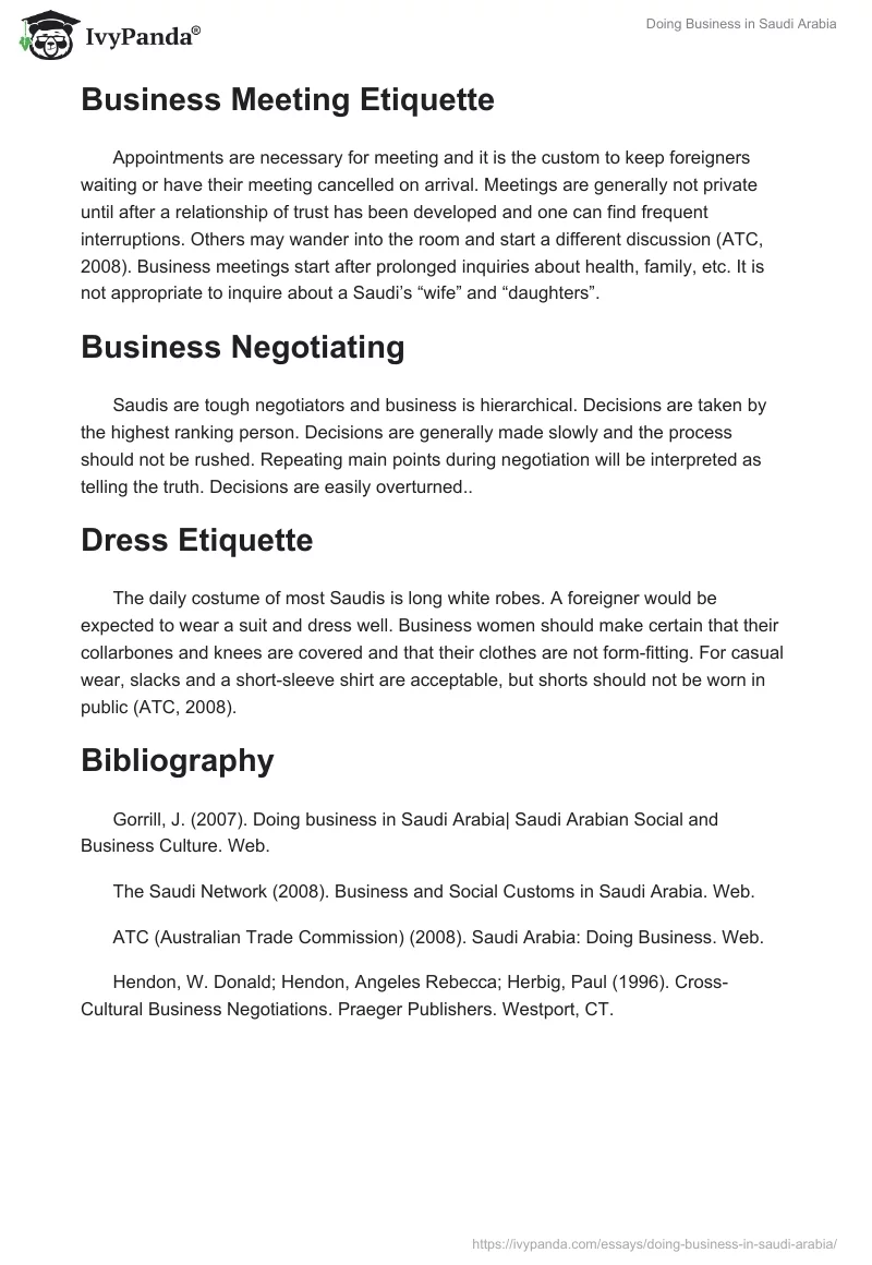 Doing Business in Saudi Arabia. Page 3