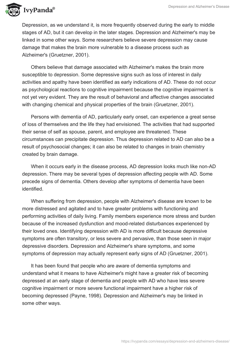 Depression and Alzheimer’s Disease. Page 4