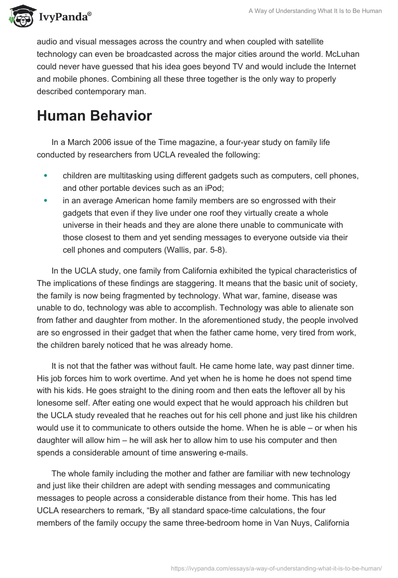 A Way of Understanding What It Is to Be Human. Page 2