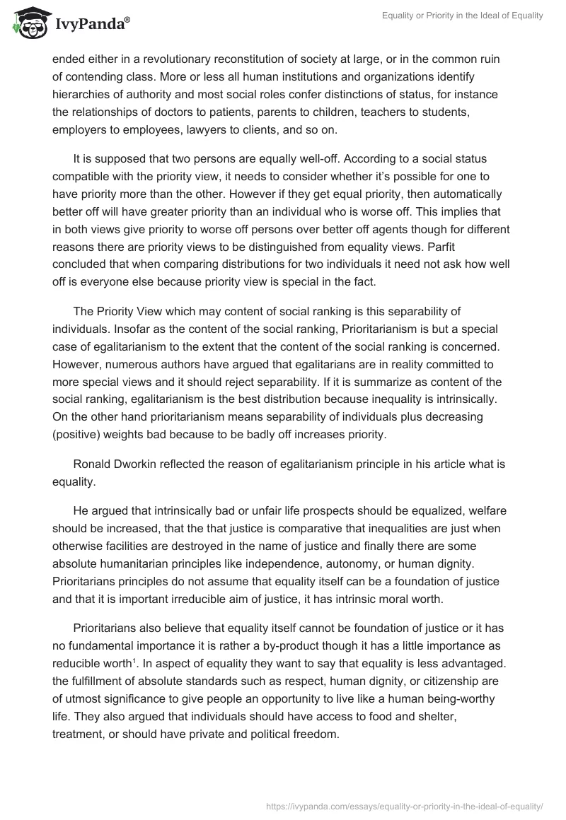 Equality or Priority in the Ideal of Equality. Page 2