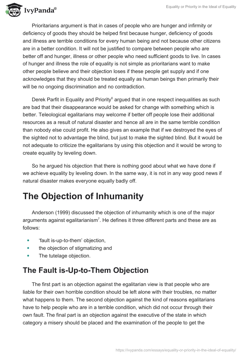 Equality or Priority in the Ideal of Equality. Page 4