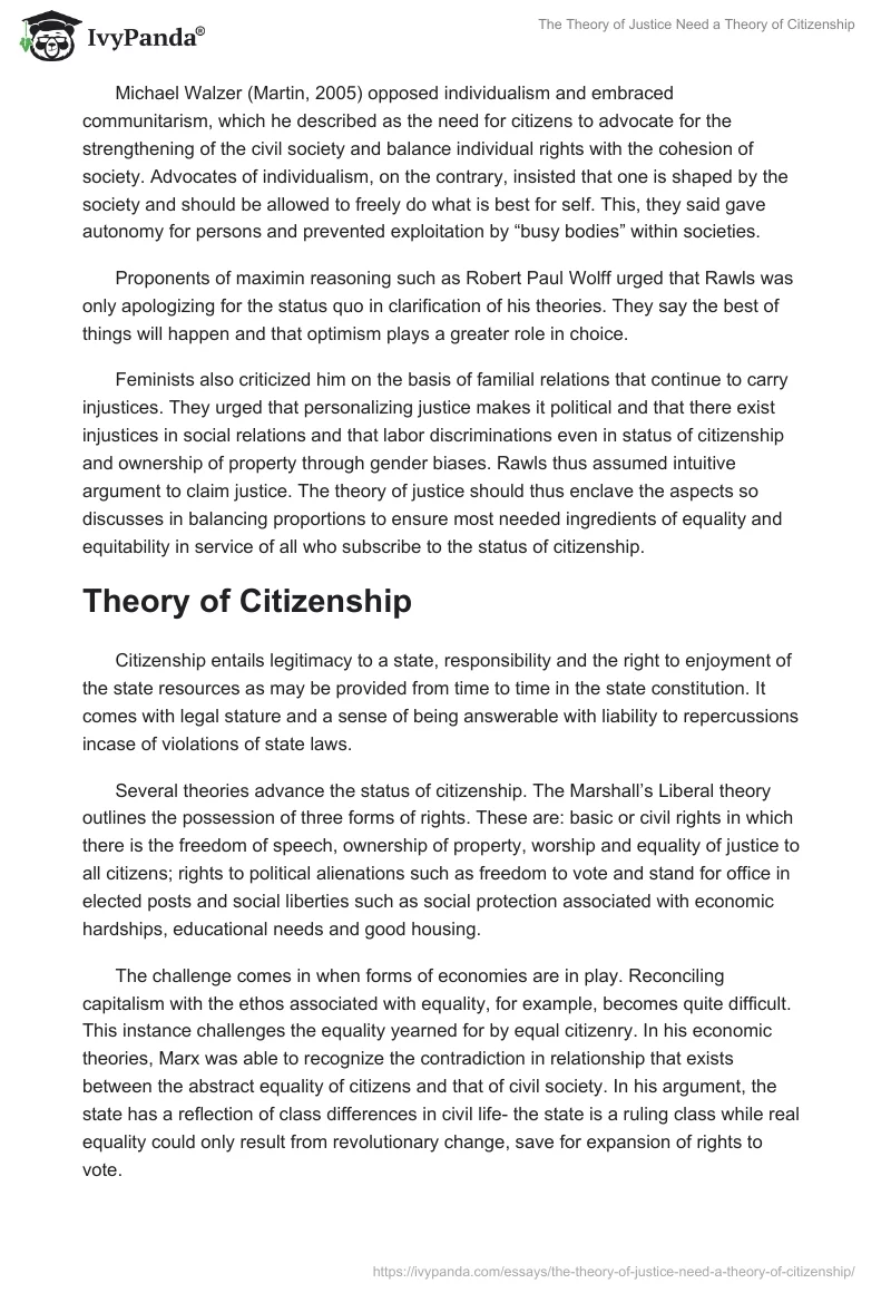 The Theory of Justice Need a Theory of Citizenship. Page 3