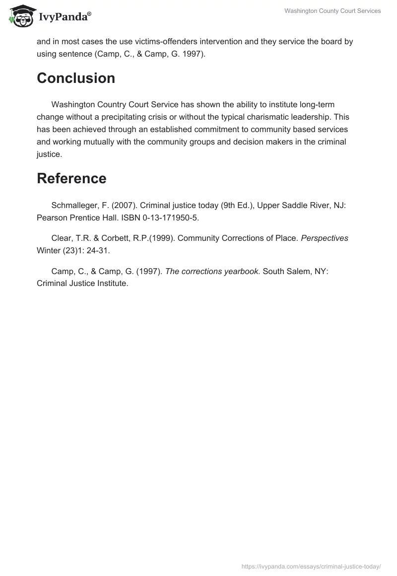 Washington County Court Services. Page 3