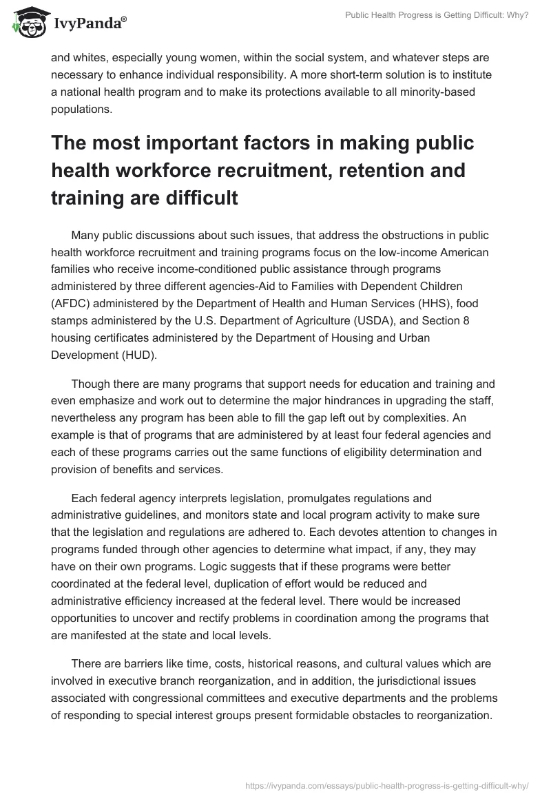 Public Health Progress is Getting Difficult: Why?. Page 4