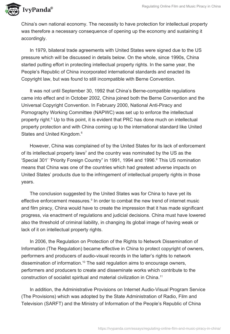 Regulating Online Film and Music Piracy in China. Page 2