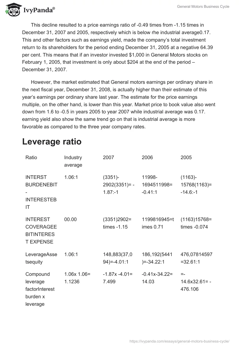General Motors Business Cycle. Page 5