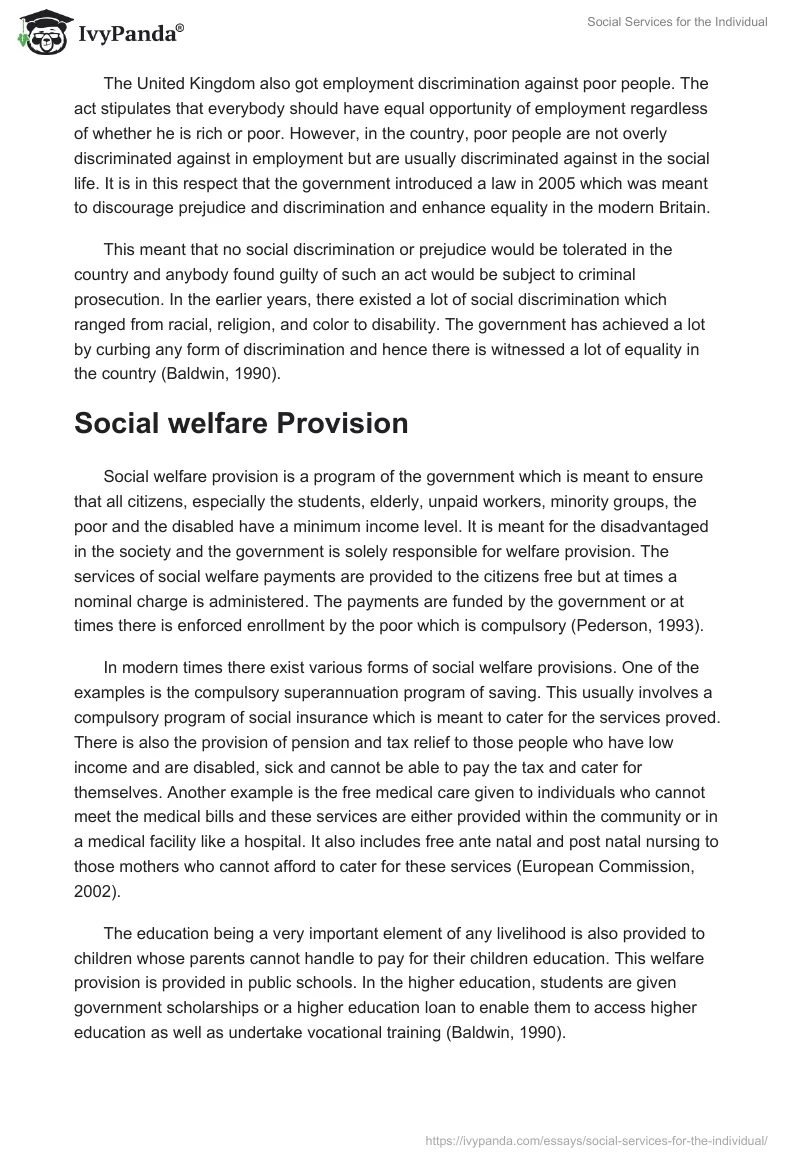 Social Services for the Individual. Page 3