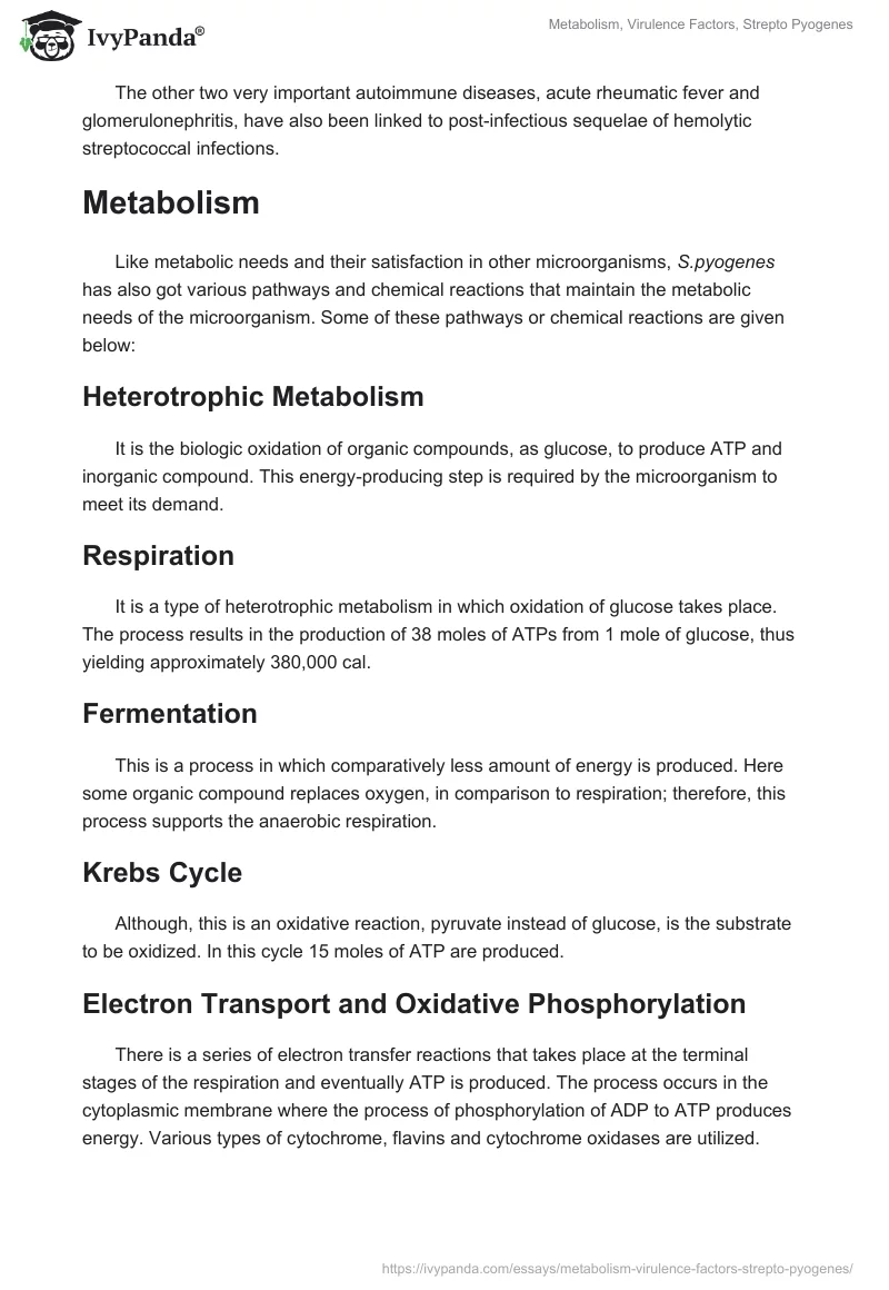 Metabolism, Virulence Factors, Strepto Pyogenes. Page 2