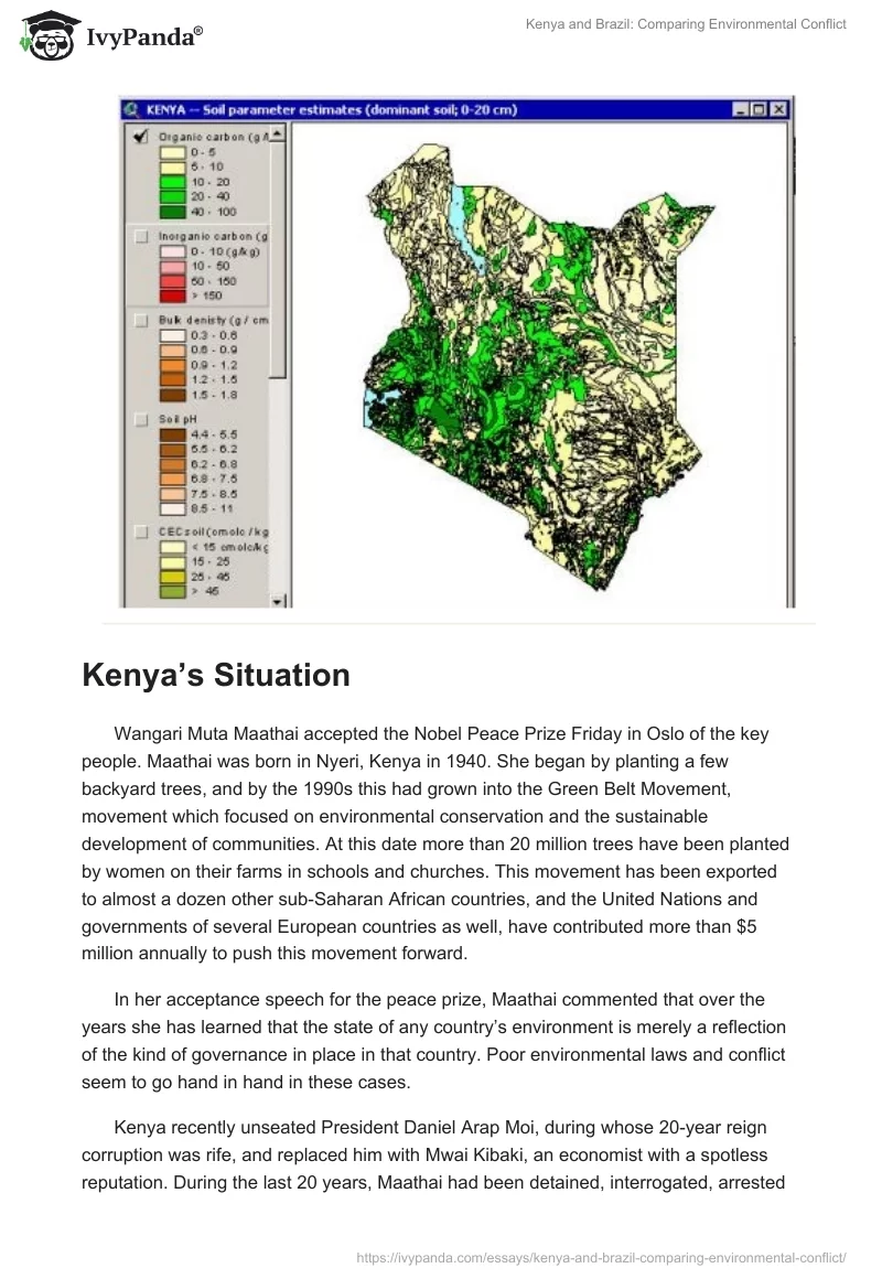 Kenya and Brazil: Comparing Environmental Conflict. Page 2