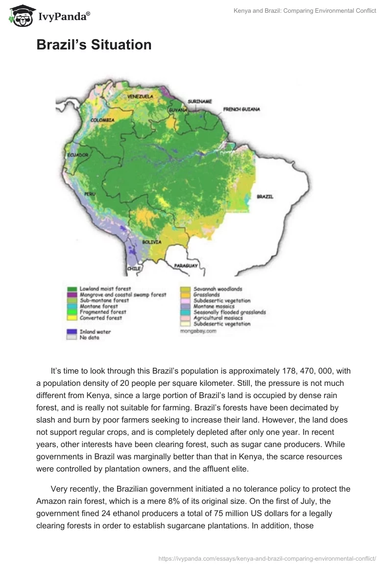 Kenya and Brazil: Comparing Environmental Conflict. Page 4