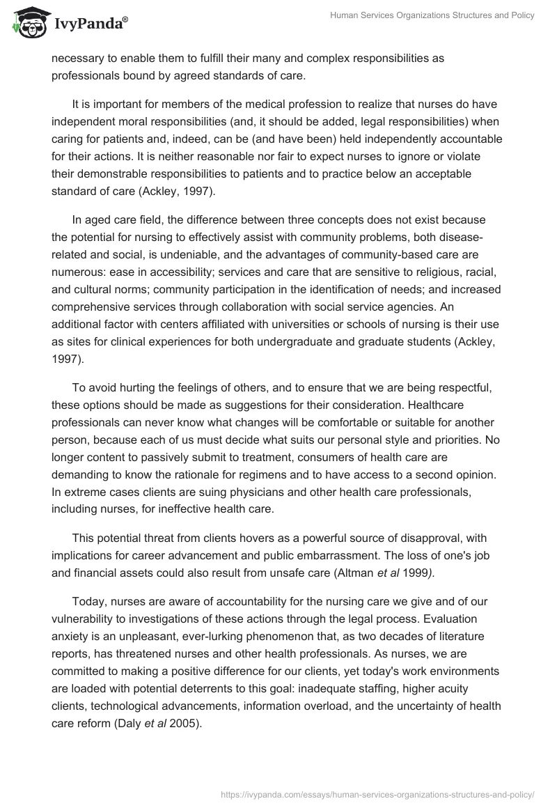 Human Services Organizations Structures and Policy. Page 2