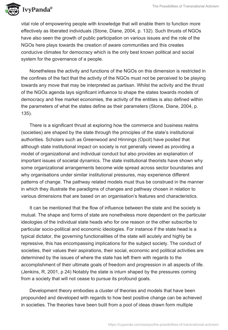 The Possibilities of Transnational Activism. Page 4
