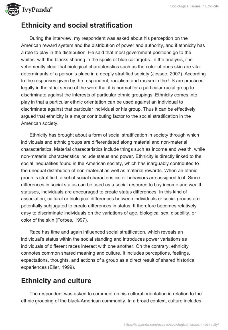Sociological Issues in Ethnicity. Page 4