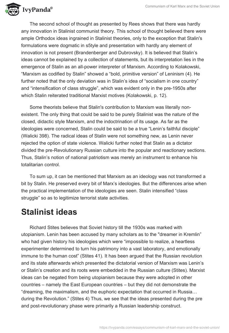 Communism of Karl Marx and the Soviet Union. Page 4