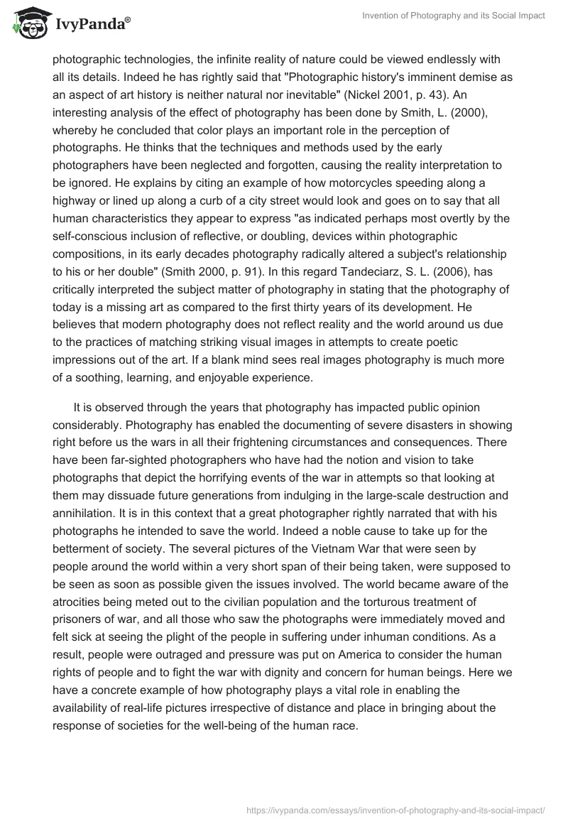 Invention of Photography and Its Social Impact. Page 3
