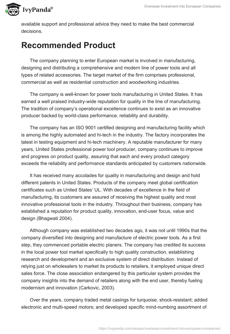 Overseas Investment into European Companies. Page 5