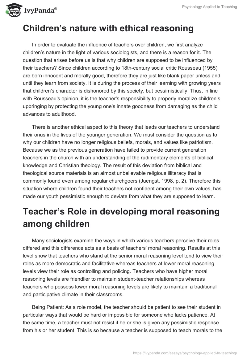 Psychology Applied to Teaching. Page 2