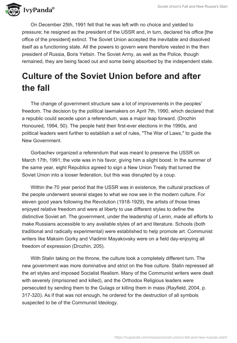 Soviet Union's Fall and New Russia's Start. Page 4