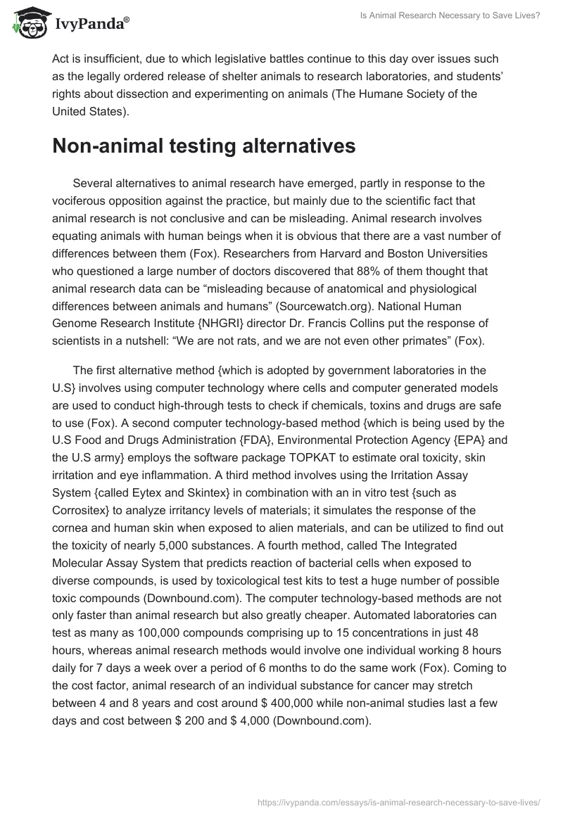 Is Animal Research Necessary to Save Lives?. Page 4