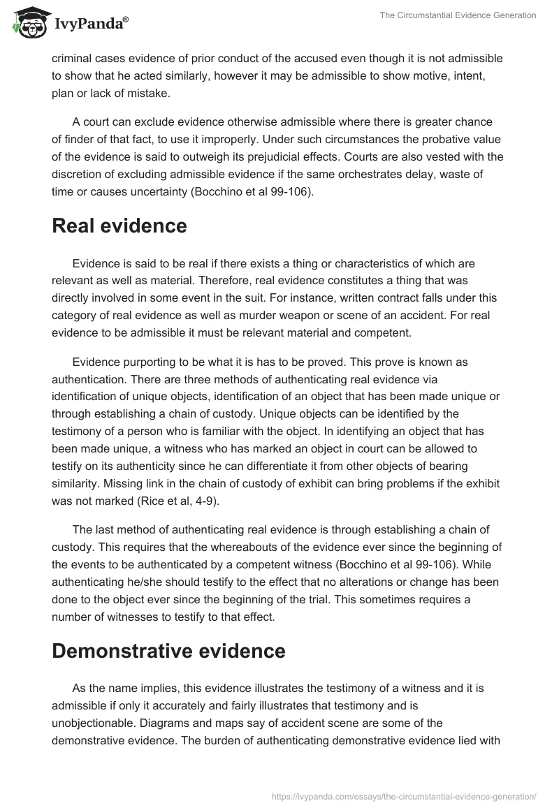 The Circumstantial Evidence Generation. Page 2