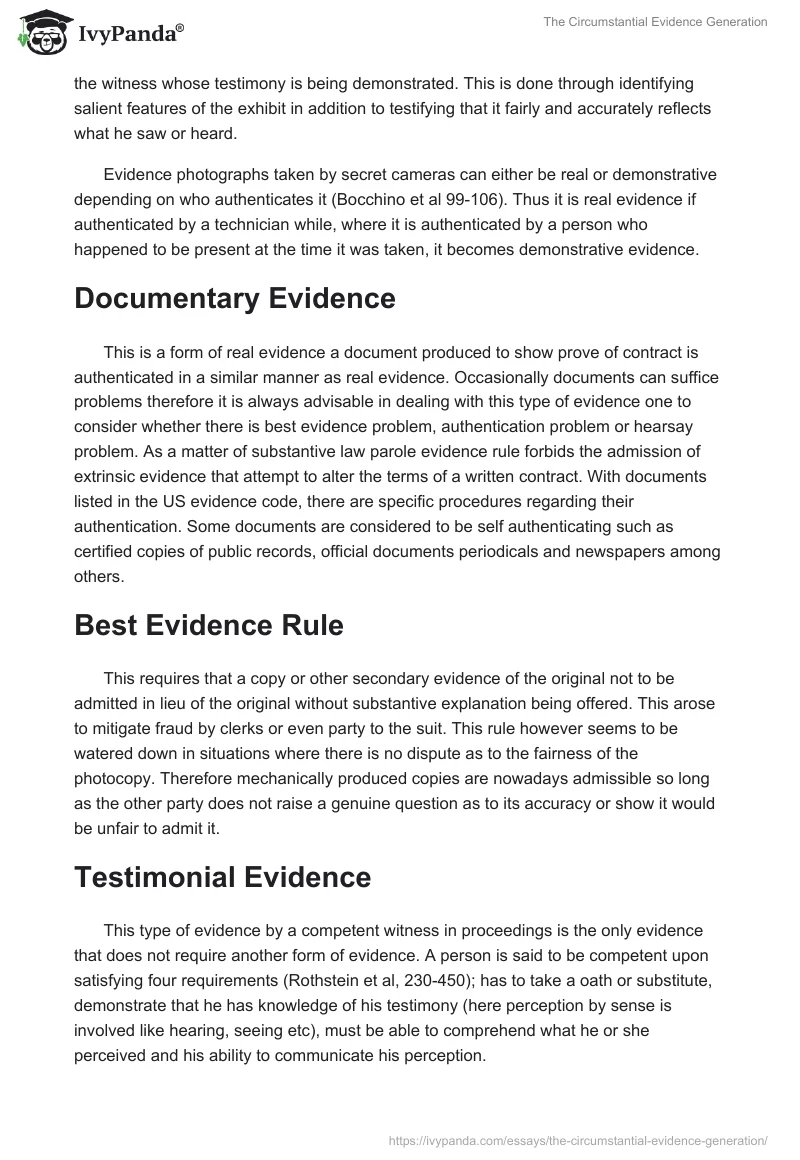The Circumstantial Evidence Generation. Page 3