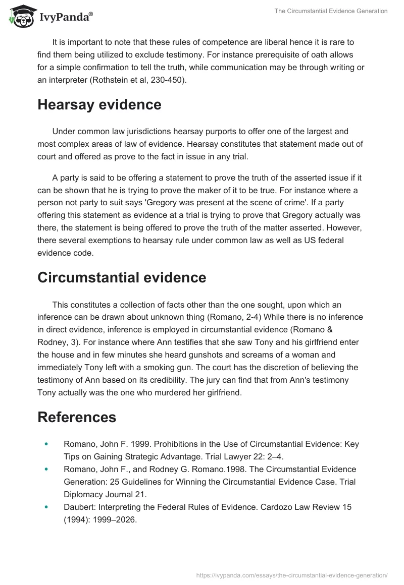 The Circumstantial Evidence Generation. Page 4
