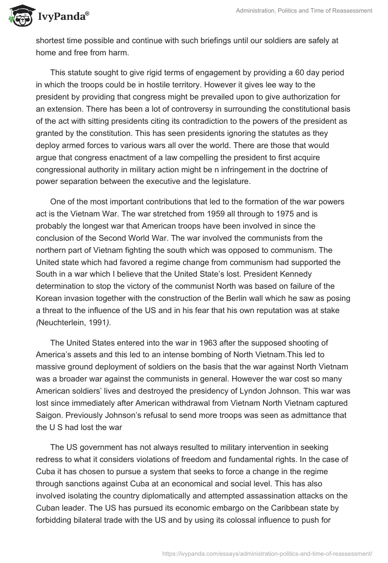 Administration, Politics and Time of Reassessment. Page 2