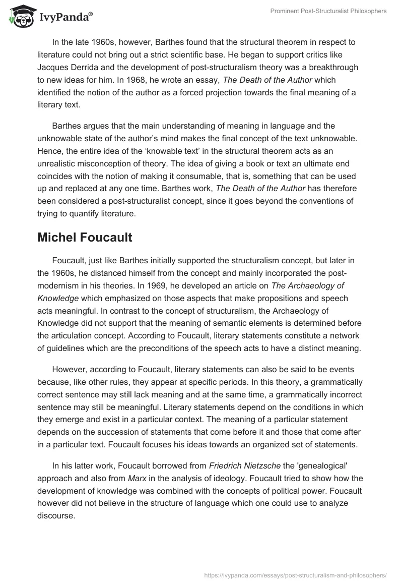 Prominent Post-Structuralist Philosophers. Page 5