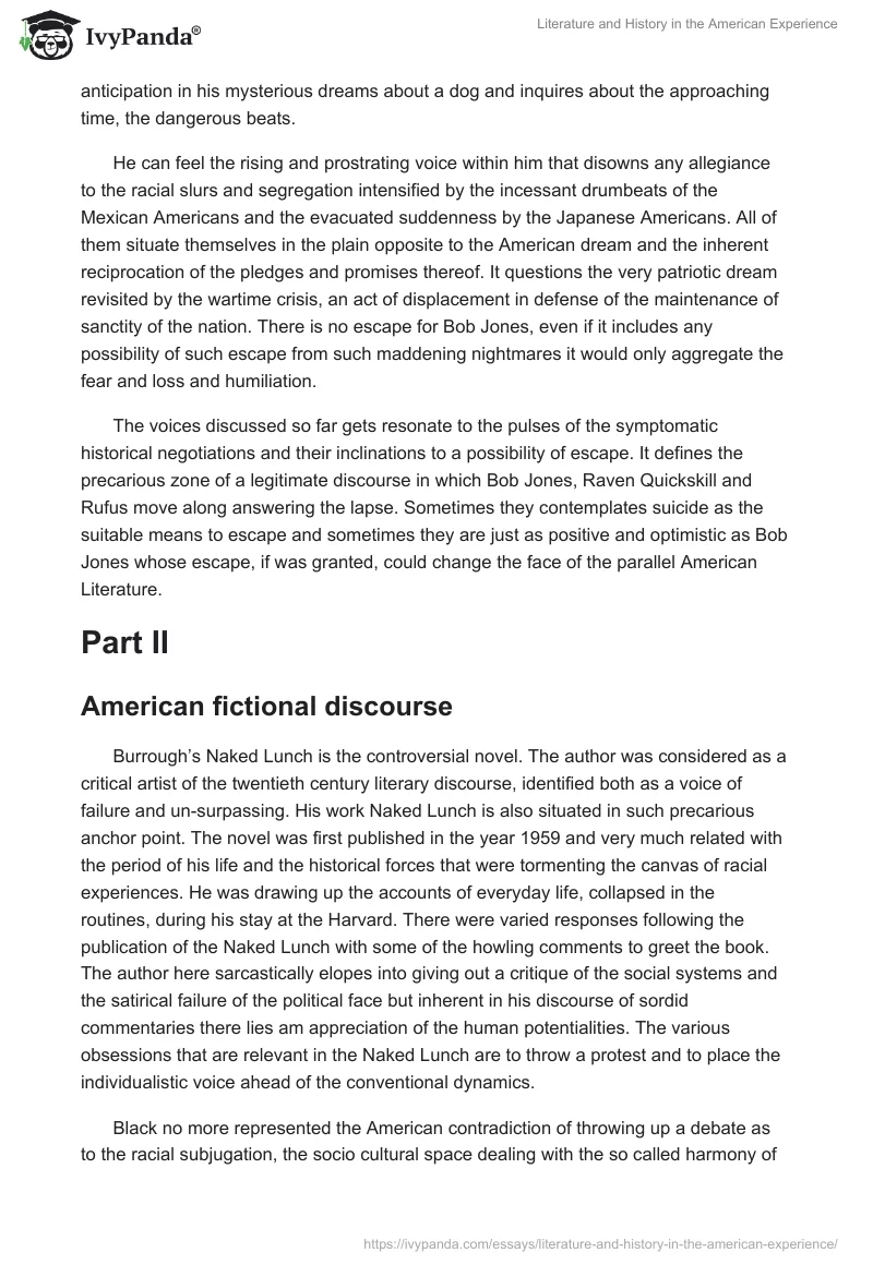 Literature and History in the American Experience. Page 4