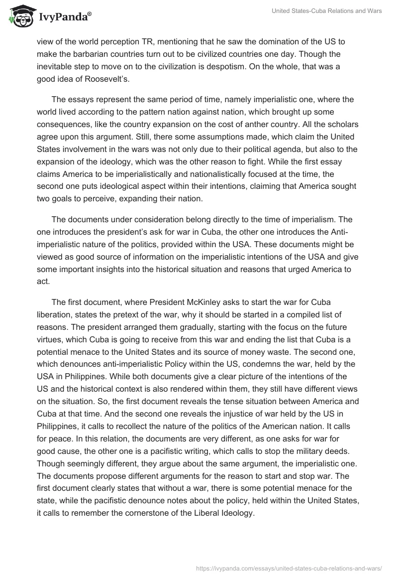 United States-Cuba Relations and Wars. Page 2