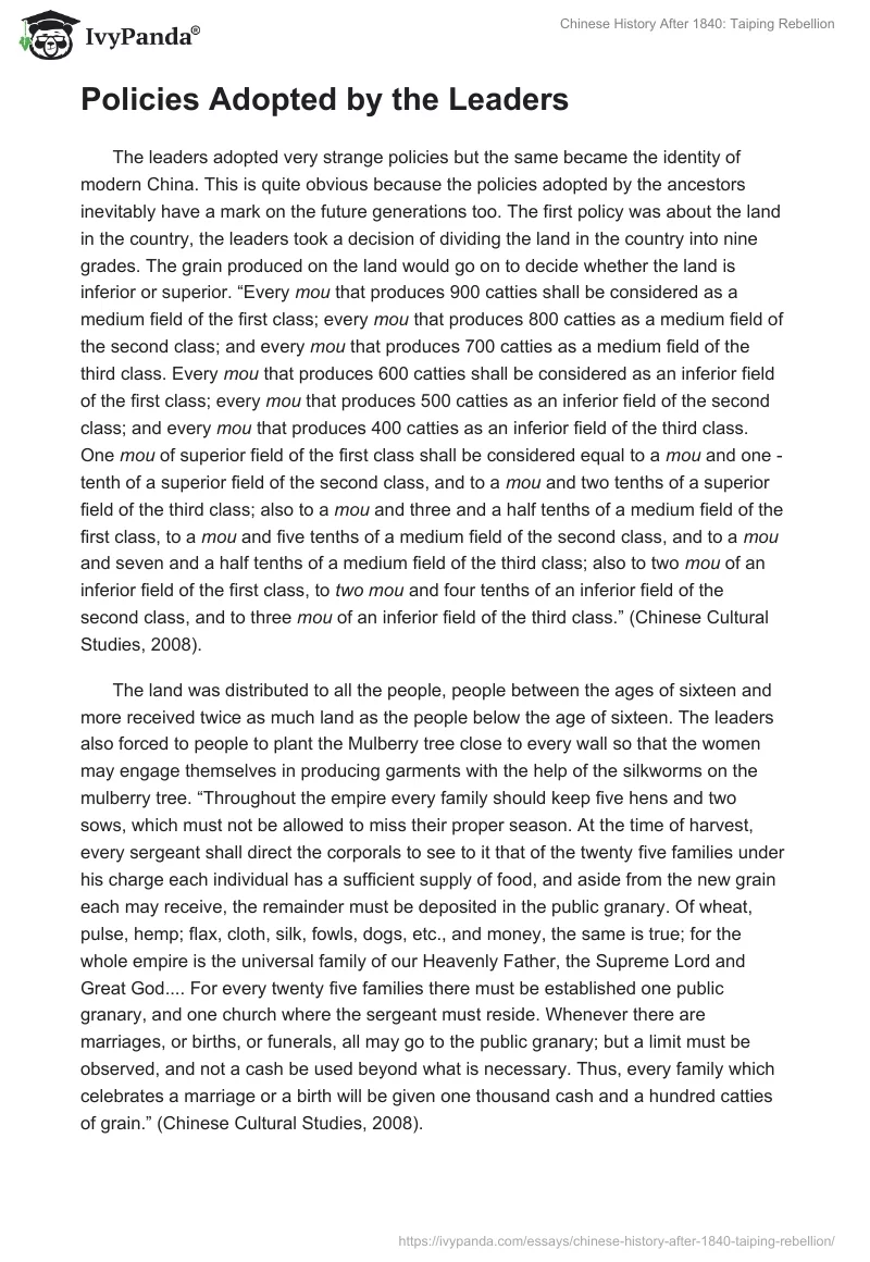 Chinese History After 1840: Taiping Rebellion. Page 3
