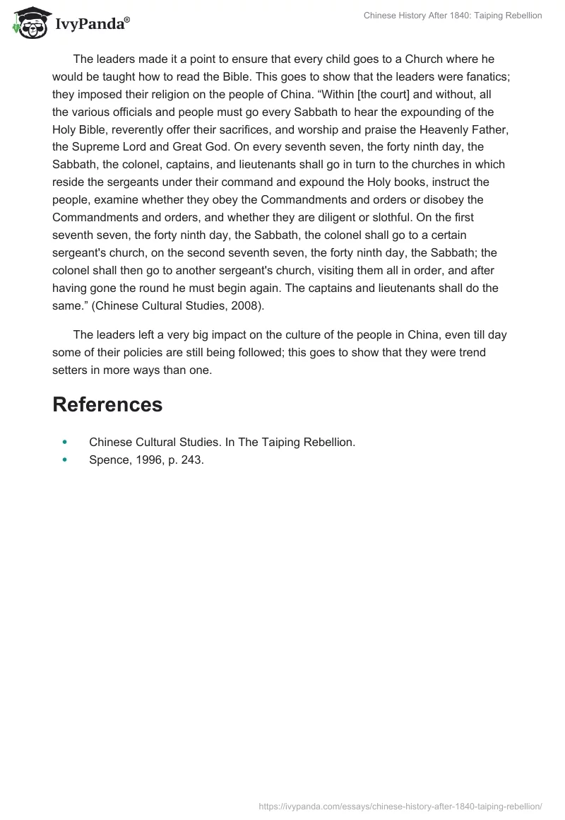 Chinese History After 1840: Taiping Rebellion. Page 4