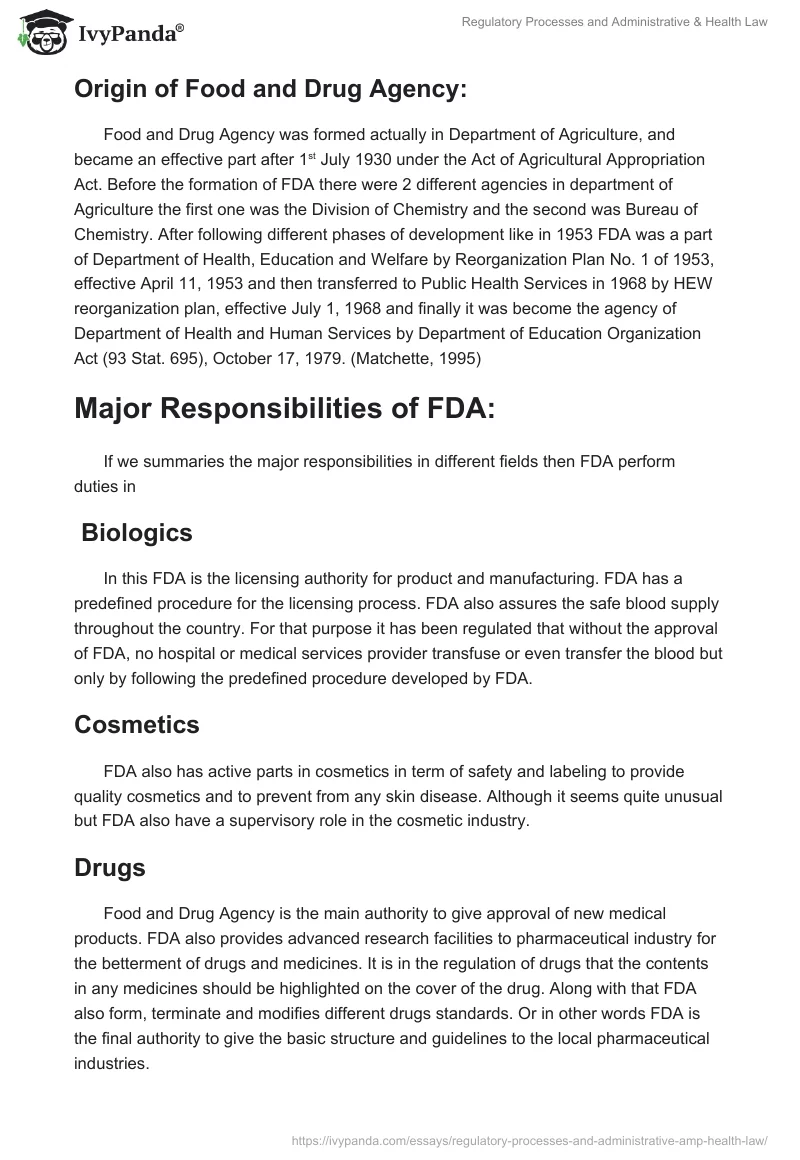 Regulatory Processes and Administrative & Health Law. Page 3