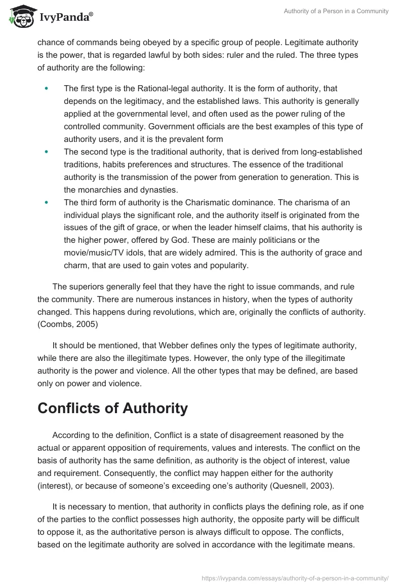 Authority of a Person in a Community. Page 2
