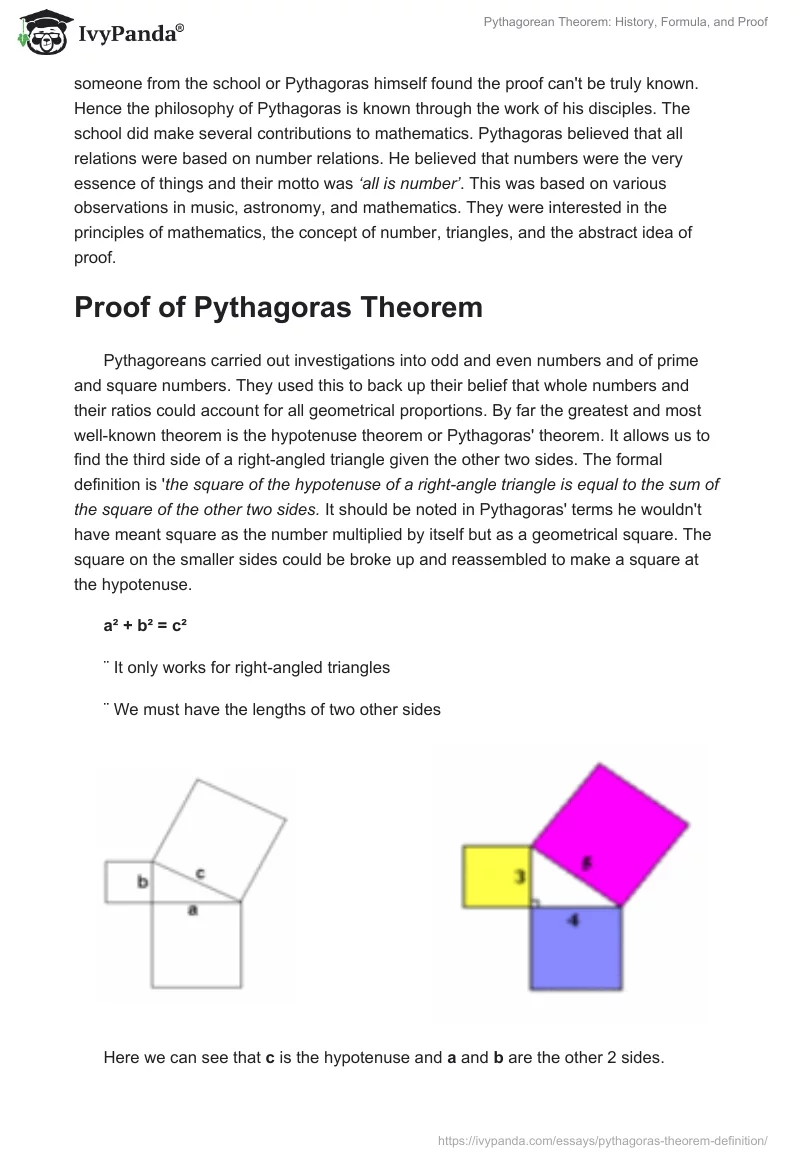 Pythagorean Theorem: History, Formula, and Proof. Page 2