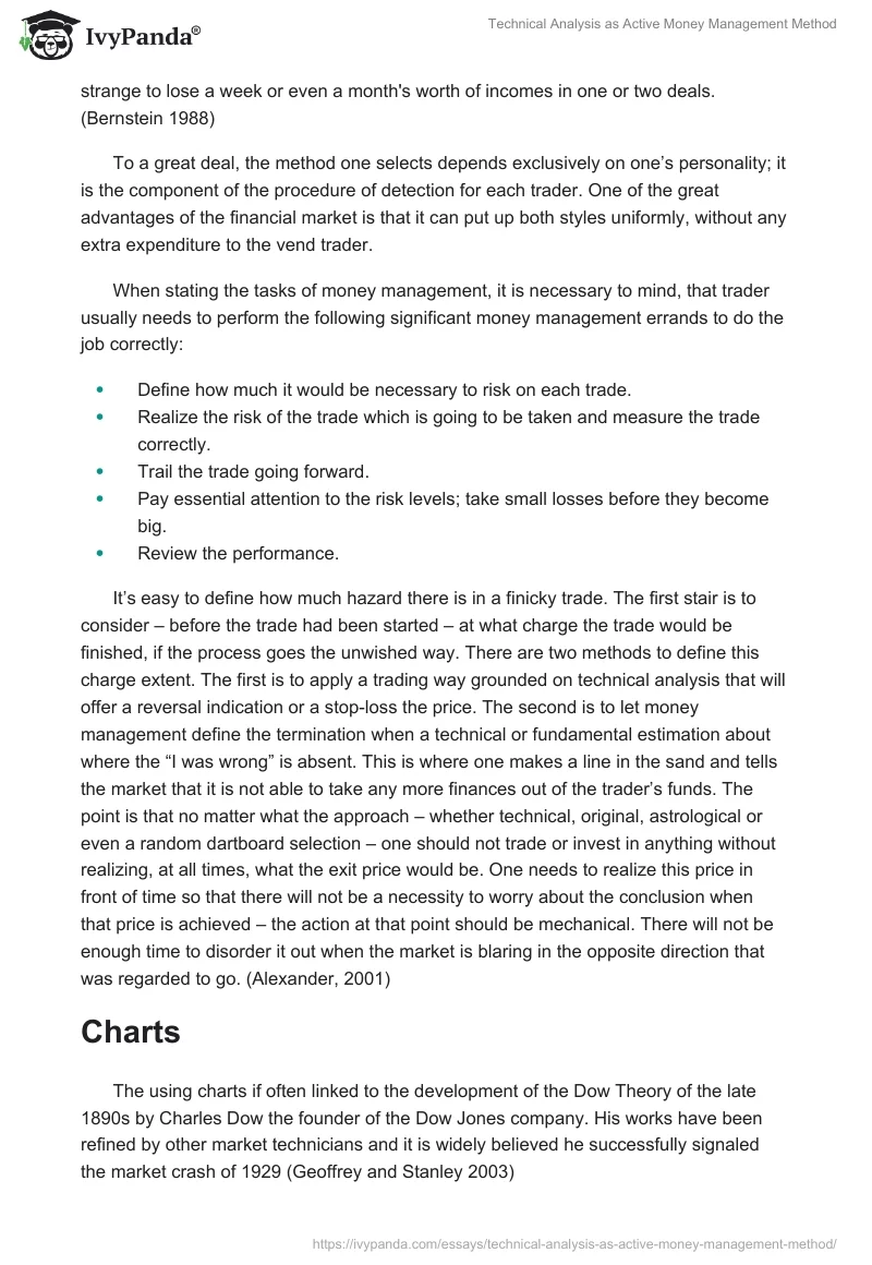 Technical Analysis as Active Money Management Method. Page 5