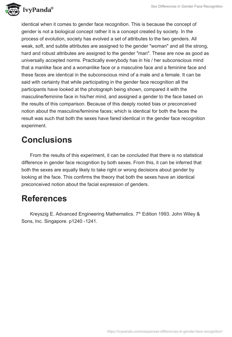 Sex Differences in Gender Face Recognition. Page 4