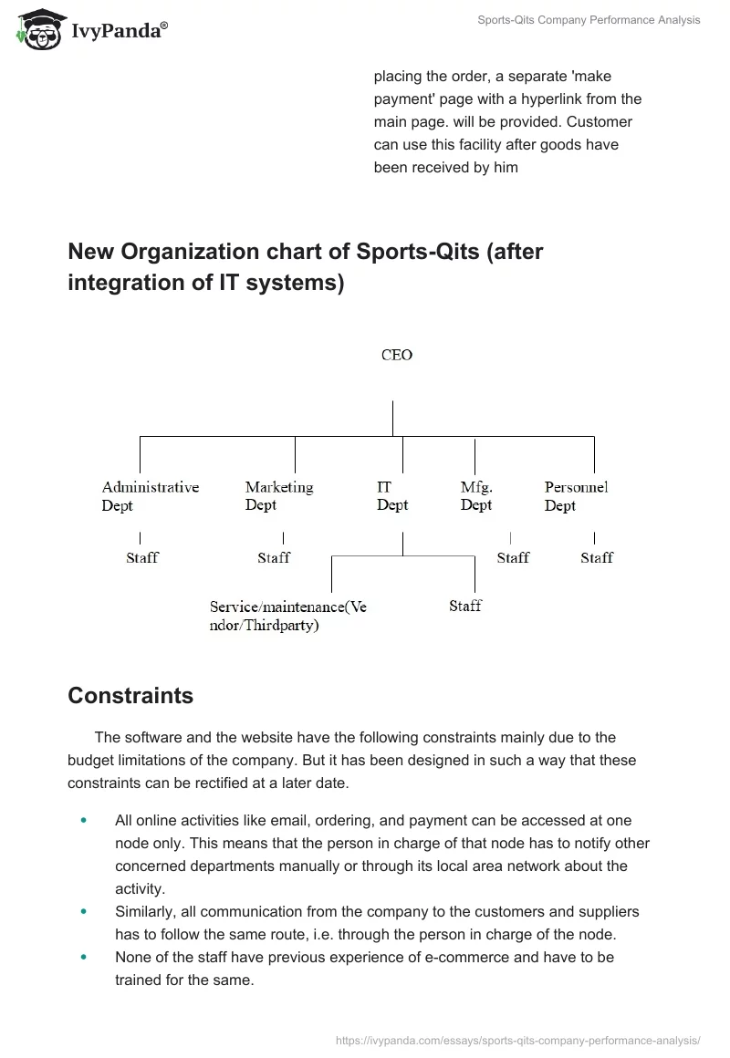 Sports-Qits Company Performance Analysis. Page 3