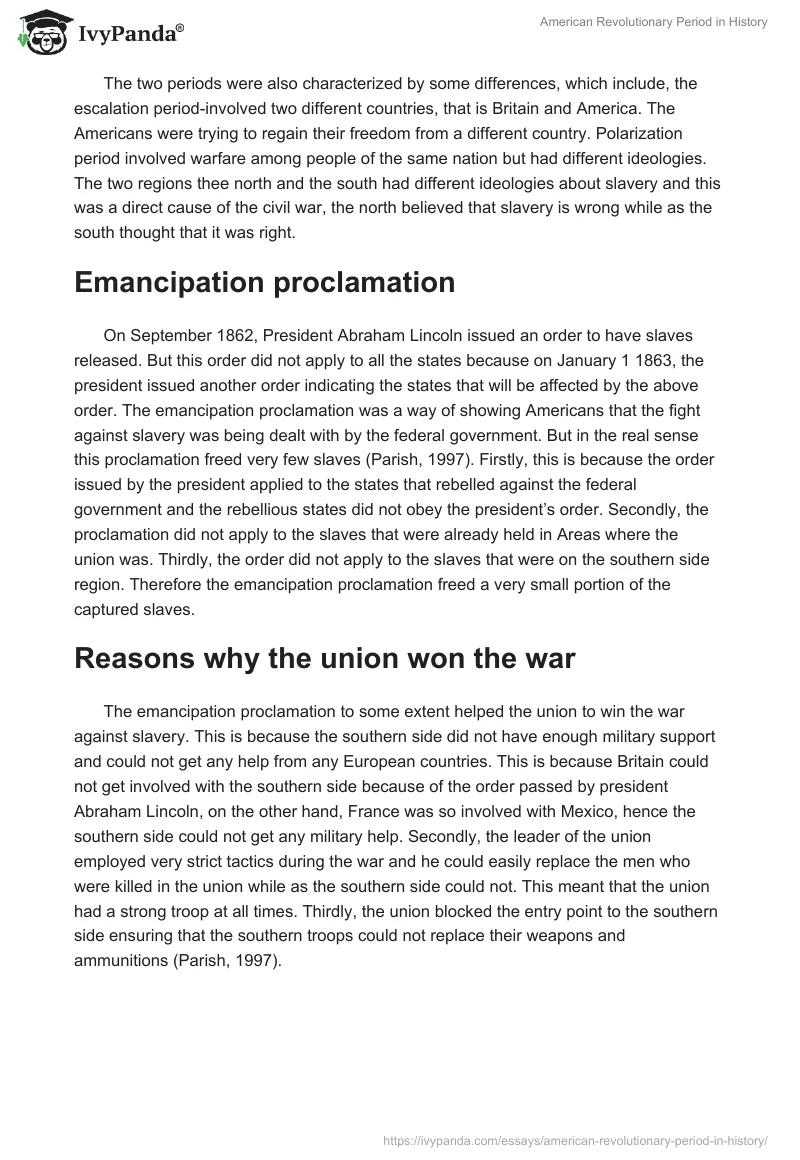 American Revolutionary Period in History. Page 3