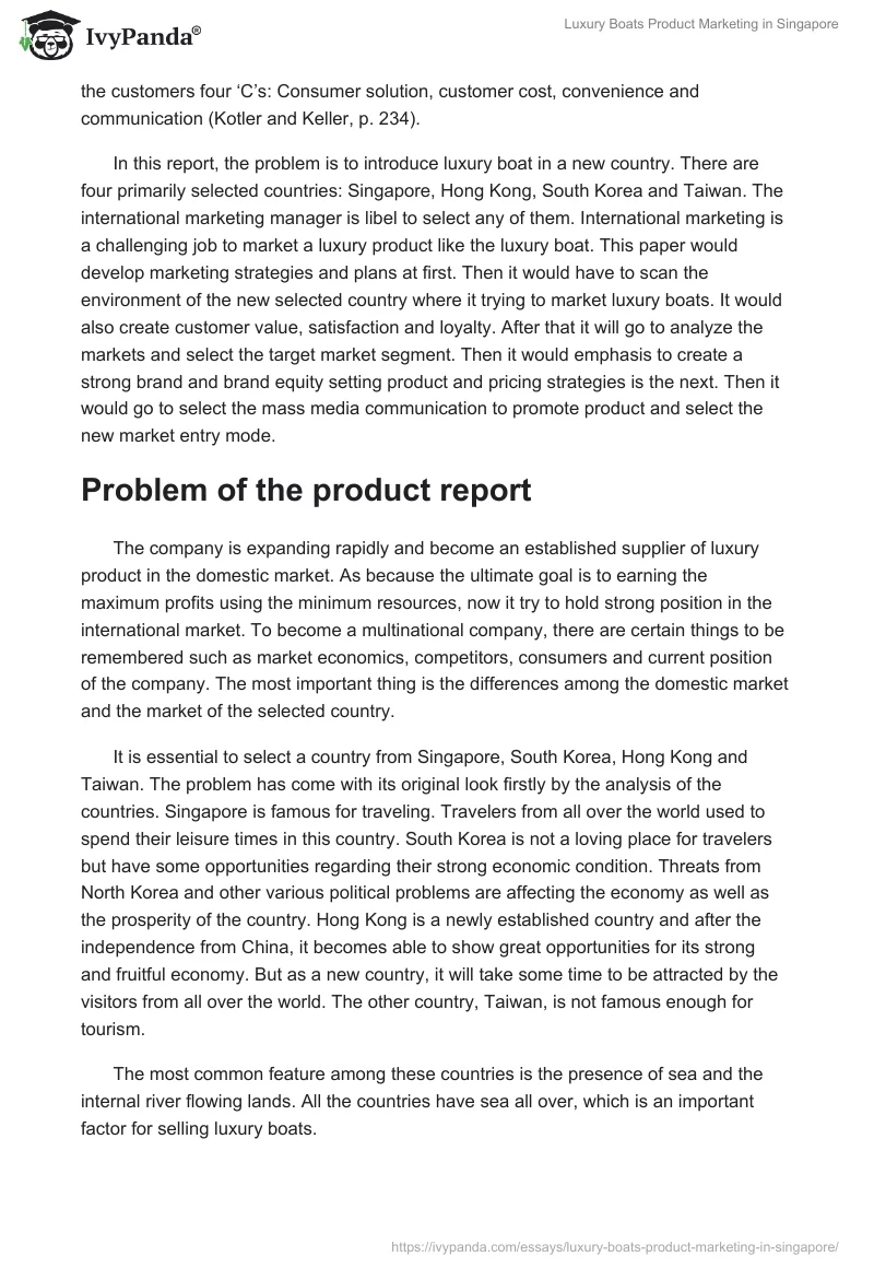 Luxury Boats Product Marketing in Singapore. Page 2