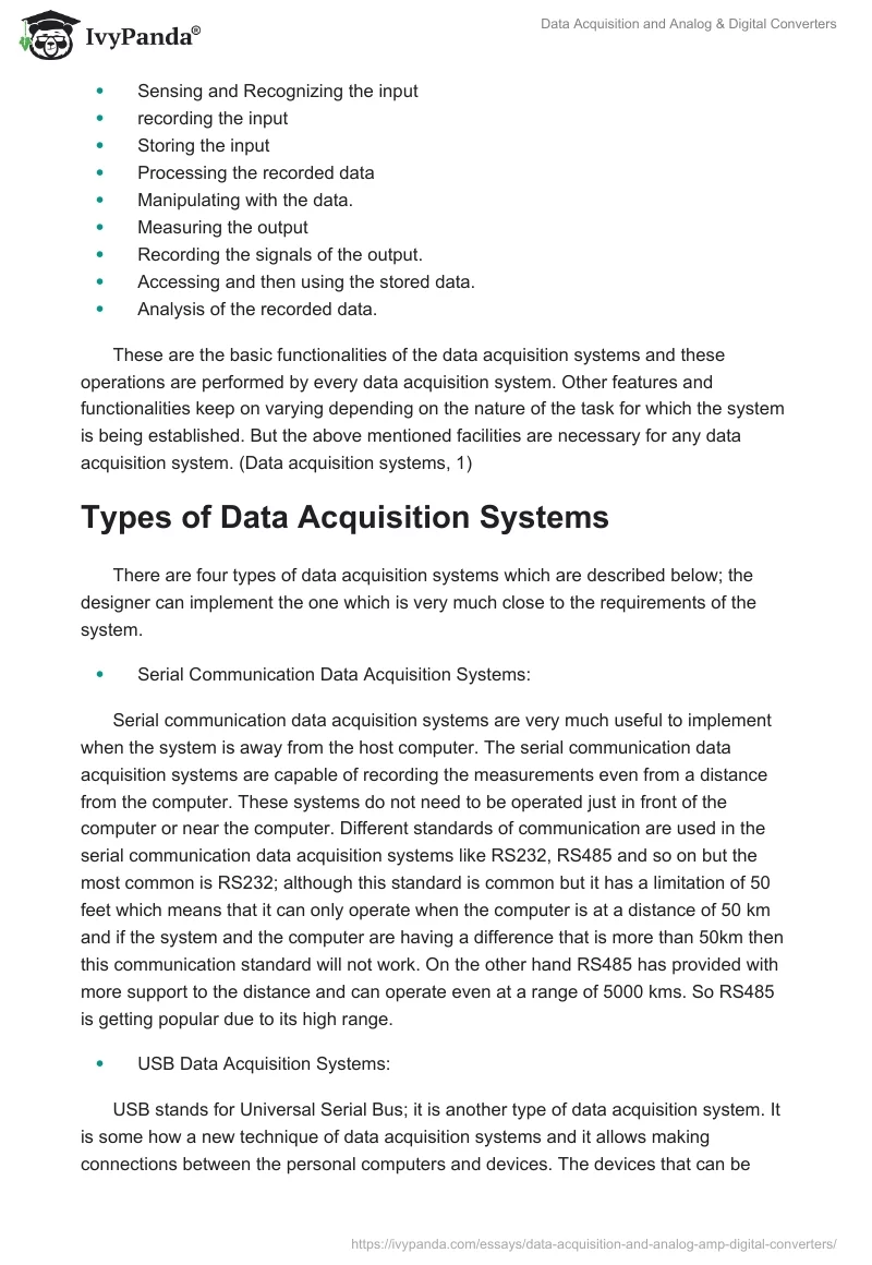 Data Acquisition and Analog & Digital Converters. Page 3